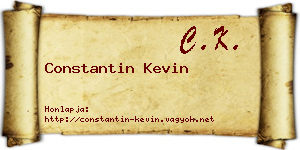 Constantin Kevin névjegykártya
