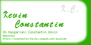 kevin constantin business card